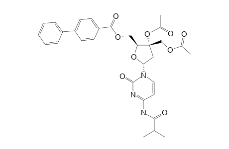 1-[3-C-ACETOXYMETHYL-3-O-ACETYL-2-DEOXY-5-O-(4-PHENYLBENZOYL)-ALPHA-D-ERYTHRO-PENTOFURANOSYL]-4-ISOBUTYRYLCYTOSINE