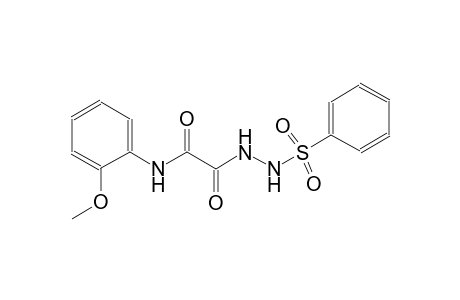 N-(2-methoxyphenyl)-2-oxo-2-[2-(phenylsulfonyl)hydrazino]acetamide