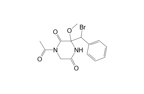 1-Acetyl-3(.alpha.-bromobenzyl)-3-methoxypiperazine-2,5-dione