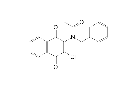 N-benzyl-N-(3-chloro-1,4-dioxo-1,4-dihydro-2-naphthalenyl)acetamide