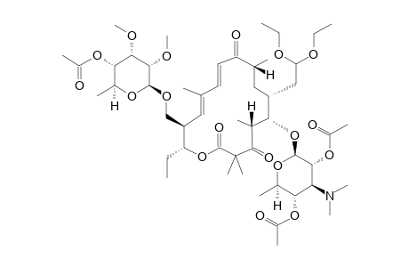 2,2-DIMETHYL-3-DEHYDRO-2',4',4''-TRI-O-ACETYLDESMYCOSIN-20-DIETHYLACETAL