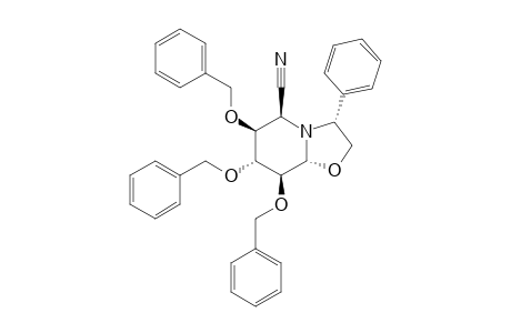 (3R,5R,6S,7R,8S,8AR)-6,7,8-TRIBENZYLOXY-3-PHENYLHEXAHYDRO-5H-OXAZOLO-[3,2-A]-PYRIDINE-5-CARBONITRILE