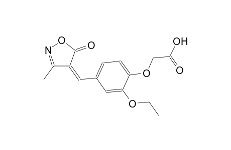 {2-ethoxy-4-[(Z)-(3-methyl-5-oxo-4(5H)-isoxazolylidene)methyl]phenoxy}acetic acid