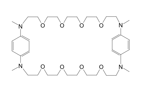 Bis(3,6,9,12-tetraoxapentaethylene)crowno-N,N,N',N'-tetramethyl-p-phanediamine