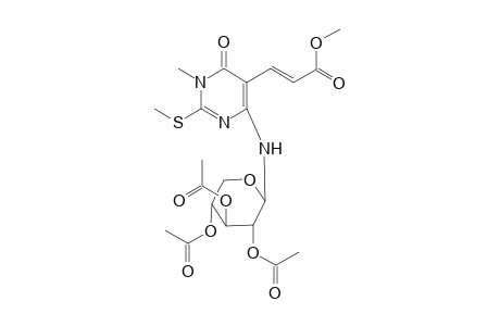 1,6-Dihydro-5-[2"-(methoxycarbonyl)viny]-2-(methylthio)-1-methyl-4-{[2',3',4'-tris( O-acetyl)-.beta.-D-xylopyranosyl]amino}-6-oxopyrimidine