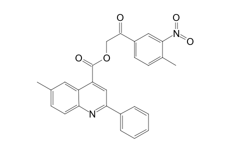 2-(4-Methyl-3-nitrophenyl)-2-oxoethyl 6-methyl-2-phenyl-4-quinolinecarboxylate