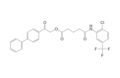 2-[1,1'-biphenyl]-4-yl-2-oxoethyl 5-[2-chloro-5-(trifluoromethyl)anilino]-5-oxopentanoate