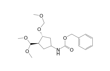 benzyl-N-[3.beta.-dimethoxymethyl-4.alpha.-(methoxymethoxy)cyclopentan-1-yl]carbamate