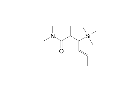 4-Hexenamide, N,N,2-trimethyl-3-(trimethylsilyl)-, [R*,S*-(E)]-(.+-.)-