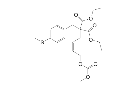 Diethyl 2-(4-(methoxycarbonyloxy)but-2-enyl)-2-(4-(methylthio)benzyl)malonate