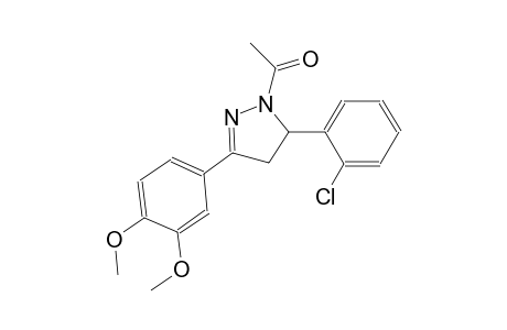 1-acetyl-5-(2-chlorophenyl)-3-(3,4-dimethoxyphenyl)-4,5-dihydro-1H-pyrazole
