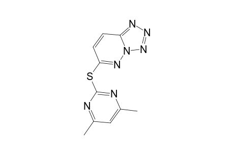 6-[(4,6-Dimethyl-2-pyrimidinyl)sulfanyl]tetraazolo[1,5-b]pyridazine