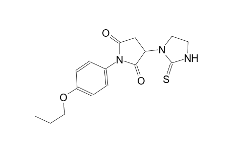 2,5-pyrrolidinedione, 1-(4-propoxyphenyl)-3-(2-thioxo-1-imidazolidinyl)-