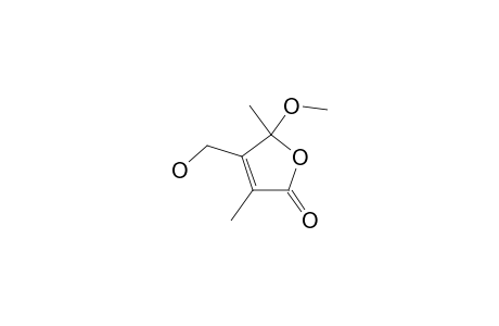 3,5-DIMETHYL-4-HYDROXYMETHYL-5-METHOXY-FURAN-2(5H)-ONE