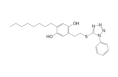 1,4-Benzenediol, 2-octyl-5-[2-[(1-phenyl-1H-tetrazol-5-yl)thio]ethyl]-