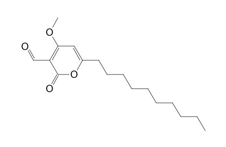 6-Decyl-4-methoxy-2h-pyran-2-one-3-carboxaldehyde