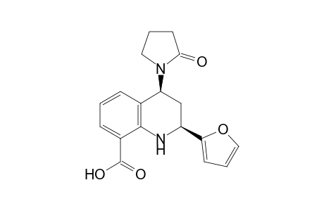 (2S*,4S*)-1,2,3,4-Tetrahydro-2-(2'-furyl)-4-(2-oxo-pyrrolidin-1-yl)quinoline-8-carboxylic acid