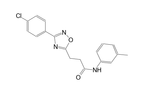 3-[3-(4-chlorophenyl)-1,2,4-oxadiazol-5-yl]-N-(3-methylphenyl)propanamide