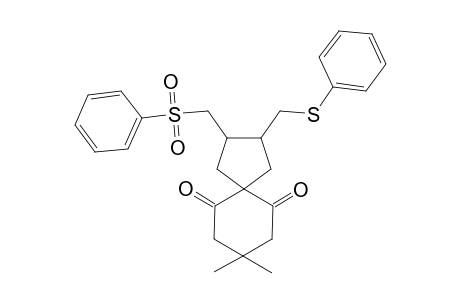 8,8-Dimethyl-2-[(benzenesulfonyl)methyl]-3-[(phenylthio)methyl]-spiro[4,5]octa-6,10-dione