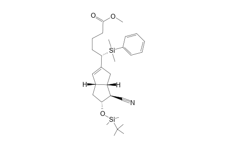 (E)-(1'SR,1RS,5SR,7RS,8SR)-3-(1'-Dimethylphenylsilyl-4'-methoxycarbonyl)butyl-7-tert-Butyldimethylsilyloxy-8-cyanobicyclo[3.3.0]oct-2-ene