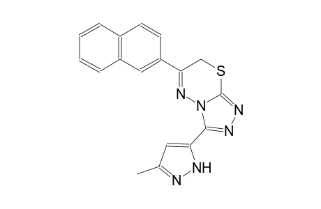 3-(3-methyl-1H-pyrazol-5-yl)-6-(2-naphthyl)-7H-[1,2,4]triazolo[3,4-b][1,3,4]thiadiazine