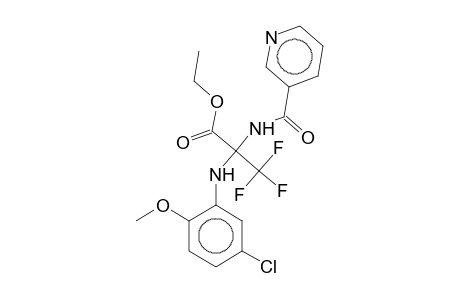 Ethyl 2-(5-chloro-2-methoxyanilino)-3,3,3-trifluoro-2-nicotinamidopropionate