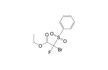 Acetic acid, bromofluoro(phenylsulfonyl)-, ethyl ester