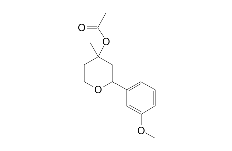 cis-[2-(3-methoxyphenyl)-4-methyl-tetrahydropyran-4-yl] acetate