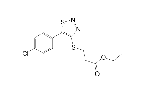 3-[[5-(4-chlorophenyl)-4-thiadiazolyl]thio]propanoic acid ethyl ester