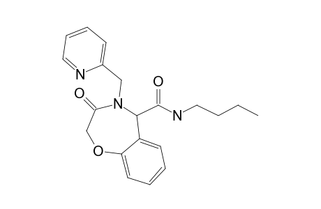 N-Butyl-3-oxo-4-(pyridin-2-ylmethyl)-2,3,4,5-tetrahydrobenzo[F][1,4]oxazepine-5-carboxamide (isomer 2)