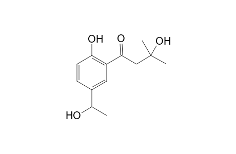 2-(3-Methyl-3-hydroxybutanoyl-1)-4-(1-hydroxyethyl)-phenol