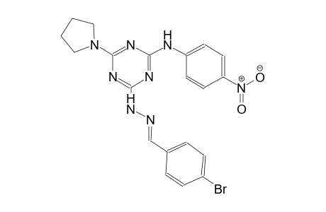 benzaldehyde, 4-bromo-, [4-[(4-nitrophenyl)amino]-6-(1-pyrrolidinyl)-1,3,5-triazin-2-yl]hydrazone