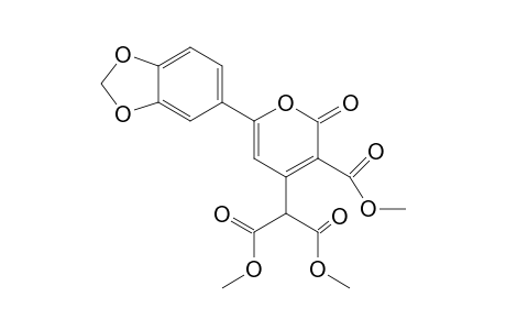 Dimethyl 6-benzo[1,3]dioxol-5-yl-3-methoxycarbonyl-2-oxo-2H-pyran-4-ylmalonate