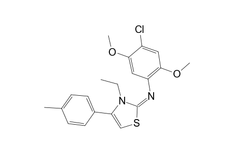 (4-chloro-2,5-dimethoxy-phenyl)-(3-ethyl-4-p-tolyl-3H-thiazol-2-ylidene)-amine