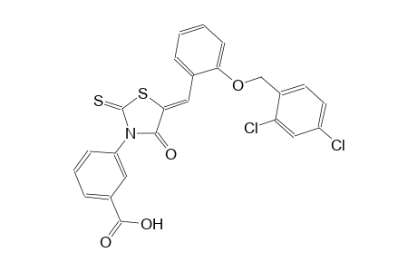 3-((5Z)-5-{2-[(2,4-dichlorobenzyl)oxy]benzylidene}-4-oxo-2-thioxo-1,3-thiazolidin-3-yl)benzoic acid