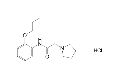 2'-propoxy-1-pyrrolidineacetanilide, monohydrochloride
