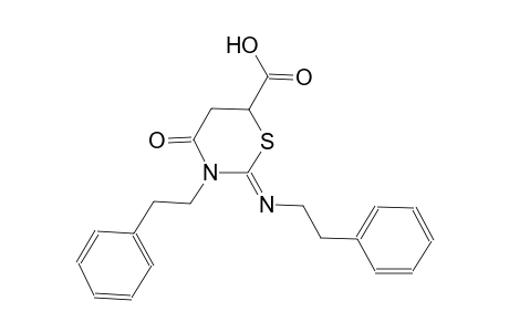 2H-1,3-thiazine-6-carboxylic acid, tetrahydro-4-oxo-3-(2-phenylethyl)-2-[[(Z)-2-phenylethyl]imino]-, (2Z)-