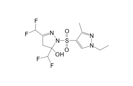 3,5-bis(difluoromethyl)-1-[(1-ethyl-3-methyl-1H-pyrazol-4-yl)sulfonyl]-4,5-dihydro-1H-pyrazol-5-ol