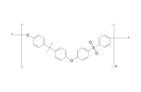 Poly(sulfonyl-1,4-phenyleneoxy-1,4-phenylene-2-propylidene-1,4-phenyleneoxy-1,4-phenylene); poly(arylene sulfone ether)