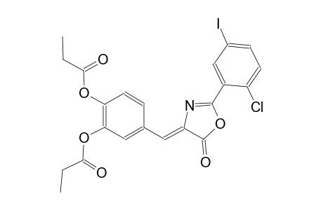 4-[(Z)-(2-(2-chloro-5-iodophenyl)-5-oxo-1,3-oxazol-4(5H)-ylidene)methyl]-2-(propionyloxy)phenyl propionate