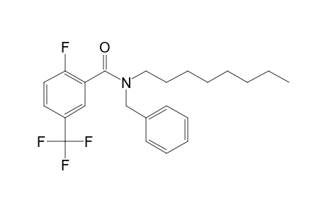 Benzamide, 2-fluoro-5-trifluoromethyl-N-benzyl-N-octyl-