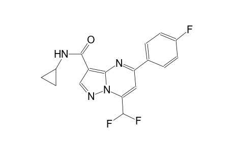 N-cyclopropyl-7-(difluoromethyl)-5-(4-fluorophenyl)pyrazolo[1,5-a]pyrimidine-3-carboxamide