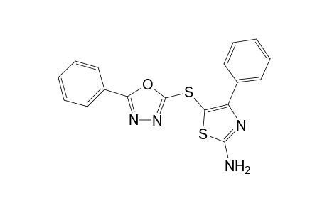 4-Phenyl-5-[(5-phenyl-1,3,4-oxadiazol-2-yl)sulfanyl]-1,3-thiazol-2-amine