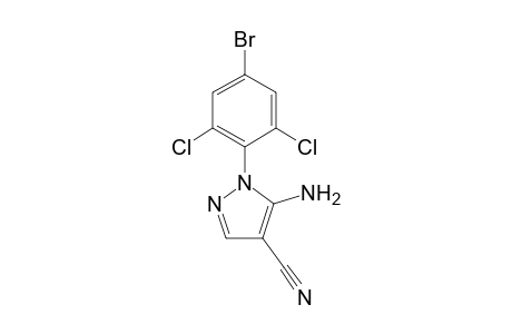 1H-Pyrazole-4-carbonitrile, 5-amino-1-(4-bromo-2,6-dichlorophenyl)-