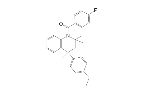 quinoline, 4-(4-ethylphenyl)-1-(4-fluorobenzoyl)-1,2,3,4-tetrahydro-2,2,4-trimethyl-