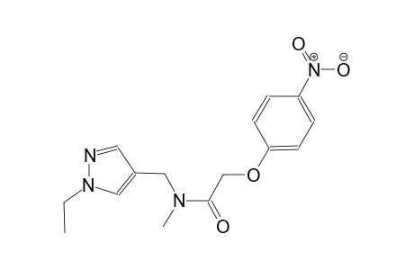 N-[(1-ethyl-1H-pyrazol-4-yl)methyl]-N-methyl-2-(4-nitrophenoxy)acetamide