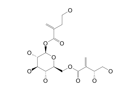 TULIPOSIDE-F;1-(4-HYDROXY-2-METHYLENEBUTANOATE)-6-[(S)-3,4-DIHYDROXY-2-METHYLENEBUTANOATE]-BETA-D-GLUCOPYRANOSE