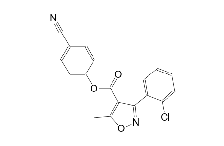 4-isoxazolecarboxylic acid, 3-(2-chlorophenyl)-5-methyl-, 4-cyanophenyl ester