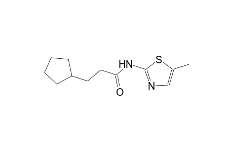 3-cyclopentyl-N-(5-methyl-1,3-thiazol-2-yl)propanamide