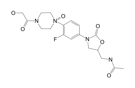 N-[[3-[3-fluoro-4-(4-glycoloyl-1-oxido-piperazin-1-ium-1-yl)phenyl]-2-keto-oxazolidin-5-yl]methyl]acetamide